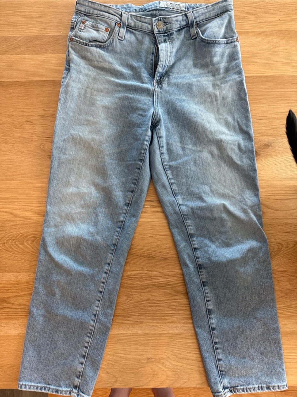 Ag Adriano Goldschmied Straight-Leg Jeans in Light Blue Wash